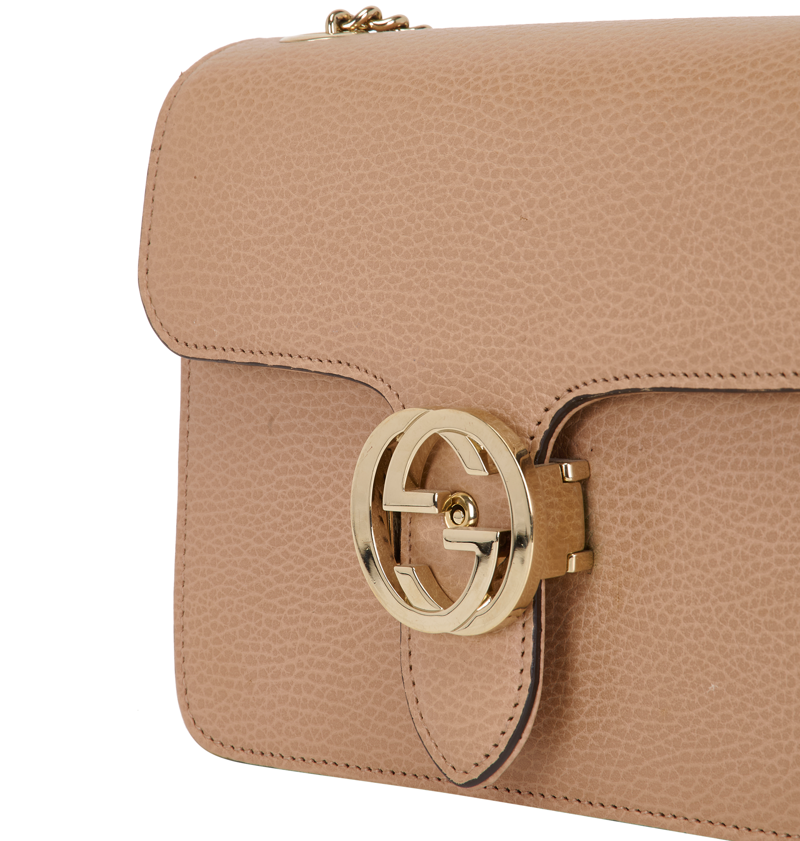 Small Interlocking G Shoulder Bag, &pound;520, Handbags, Beige, Leather, Other view